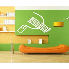 Computer Keyboard Keyboard Keypad Computer Mouse Kids Room Children Stylish Wall Art Sticker Decal G8464