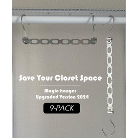 Perchas que ahorran espacio, organizador de metal para colgar en el clóset, perchas mágicas plegables para ropa pesada, organizadores de clóset y almacenamiento, esenciales para habitación