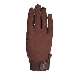 Shires Newbury Childs Kids Cotton Gloves - Brown: Medium