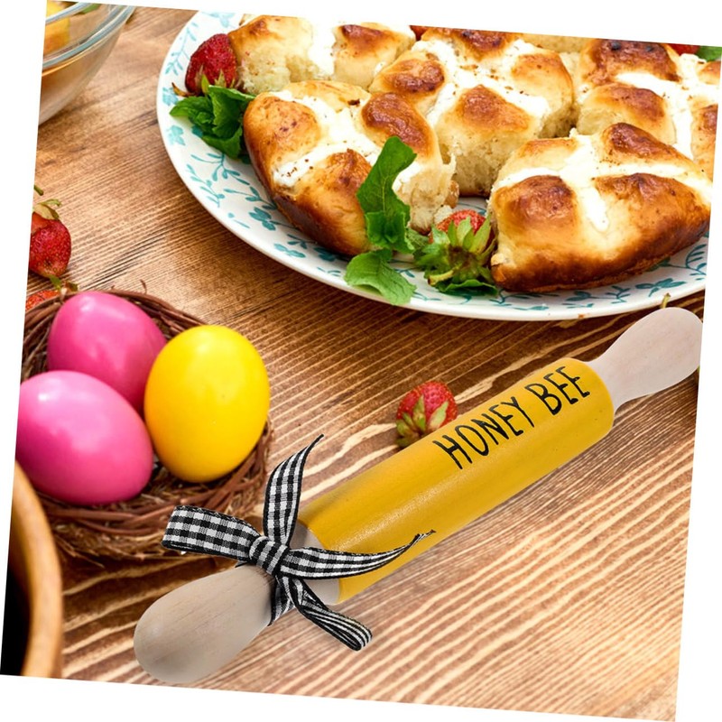 ULTECHNOVO 2pcs Mini Wood Rolling Pins for Holiday Decor Charming