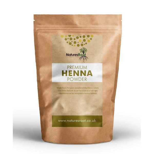 Natures Root 100% Natural Henna Powder (Lawsonia Inermis) 125g – Naturally Grown Hair Dye – Perfect for Body Art