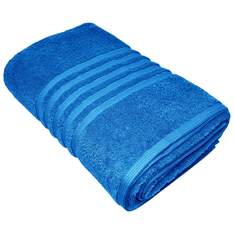 Lashuma London Bath Towel Embroidered with Monogram, Bath Towel Blue