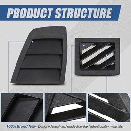 Auto Dynasty Factory Style Dash Air Vent Covers Compatible with Chrysler 300 Dodge Charger Magnum 05-07, Driver and Passenger Side, Matte Black