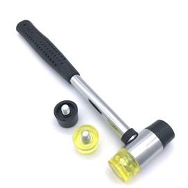MIKMAYTOO Small Plastic and Rubber Hammer with 2 Head Tip for Jewelers Kid or women Double-Faced Rubber Soft Head Hammer for Jewelry Leather Wood Usage or Light Tapping Work Lightweight (1, Small)