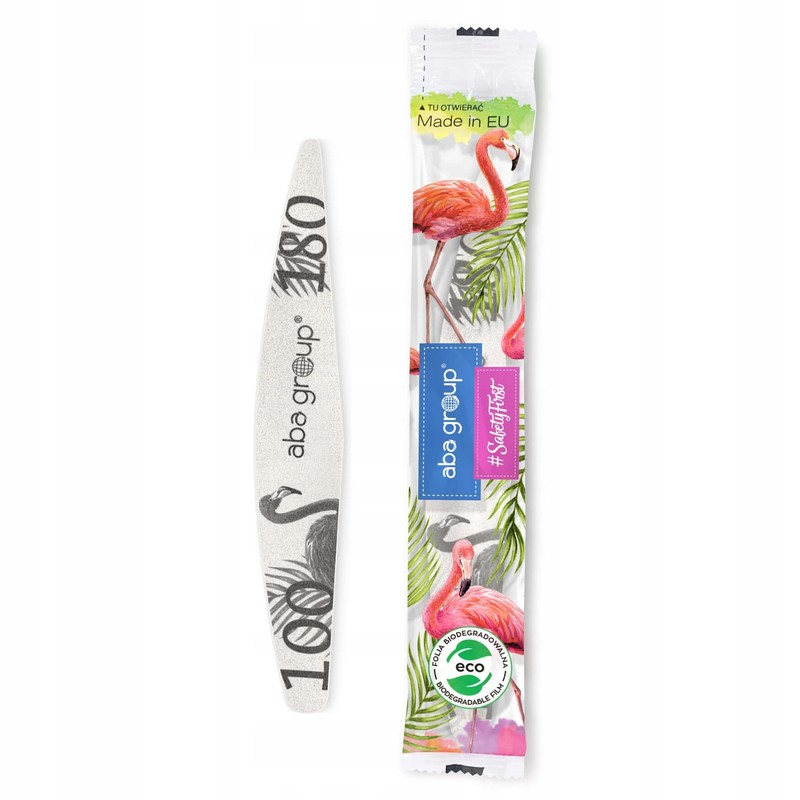 Aba Group Nail Files 100/180 Wings Standard Flamingo Safe Packaging,