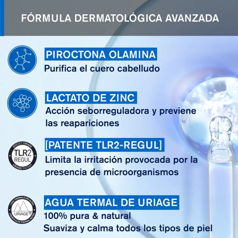 Uriage Ds Champú Caspa Moderada Con Piroctona Olamina 200 Ml