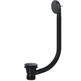 Hulthor Bath Waste & Overflow Kit – Universal 1.5" Click Clack Plug Set with Pop-Up Mechanism – Compatible with Standard UK Bathtubs (Black)