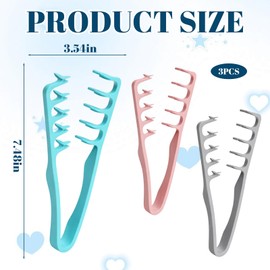 3PCS Texture Comb Set, Textured Styling Comb, Hair Combs Suitable for Hairstyling Enthusiasts, Travelers and Curly Haired Individuals