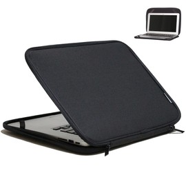 Laptop Sleeve 15.6 Inch Foldable Slim Case Lightweight Bag Notebook Computer Carrying Flip Cover (Black)