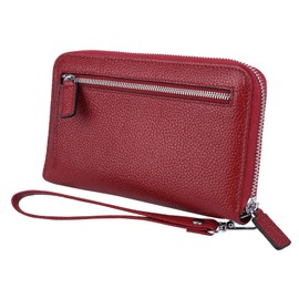 YALUXE Leather Zip Around Wallets for Women Wristlet Handbag Purse Phone Clutch Passport Credit Card Holder RFID Blocking