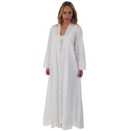 The 1 for U 100% Cotton Housecoat/Bathrobe - Rosalind (Large)