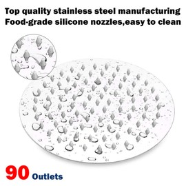 NearMoon Shower Head with Hose, High-Pressure Stainless Steel 8'' Rain Shower and 5 Settings Handheld Shower Spray Combo with Push Button Flow Control for Easy Operation (Chrome)