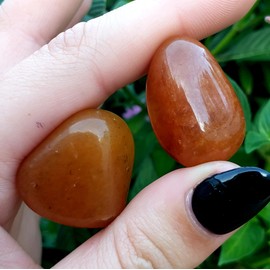 Sublime Gifts Tangerine Quartz Tumbled & Hand Polished Natural Crystal Healing Gemstone from Brazil 1pc
