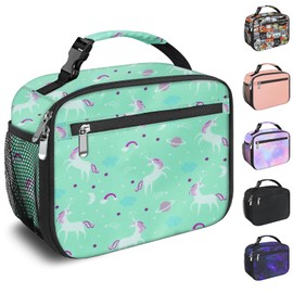 Kids Lunch Box for Boys Girls Lunch Bag Insulated Durable Lunchbox Children Lunch Tote Bag for School Unicorn
