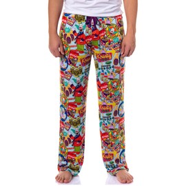 The Simpsons Lounge Pants Men's Krusty Clown Inspired Design Adult Sleep Pajamas (X-Large)
