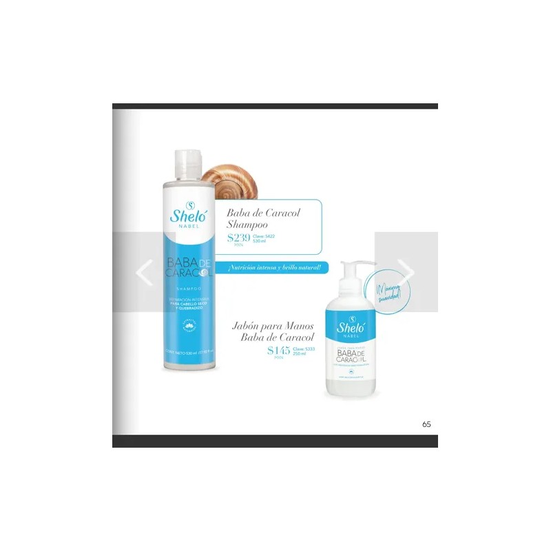 Baba De Caracol , Crema Facial, Manos, Shampoo