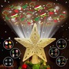 Christmas Tree Topper Star Lighted with 6 Projection Modes Projector