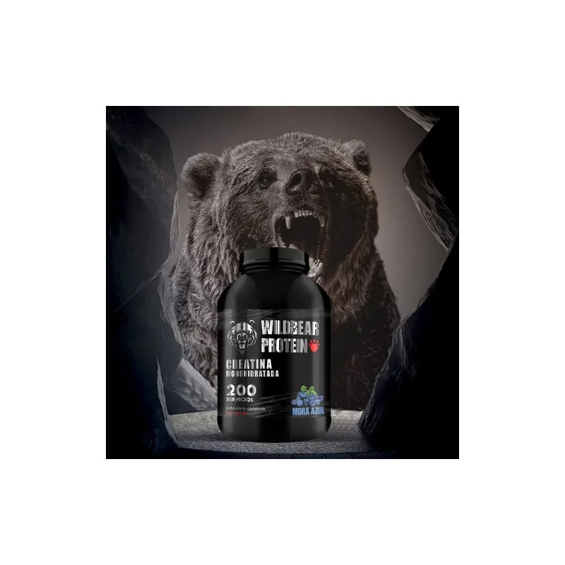 Creatina Monohidratada 1kg Wild Bear 200 Servicios Varios