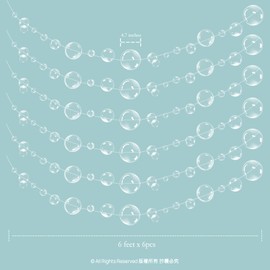 Decor365 Under The Sea Party Decorations White Bubble Garlands Little Mermaid Birthday Decoration Bday Hanging Streamer Beach Banner Underwater Backdrop Kids Ocean Party Supplies | Decor365