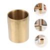 CAXUSD 2pcs Stainless Steel Pen Holder Stylish Round Makeup Brush