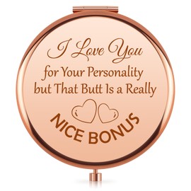 I Love You Gifts for Girlfriend Compact Mirror Anniversary Present Pocket Mirror for Her Wife Fiancee Romantic Gift Couple Gift for Her Valentines Wedding Christmas Engagement Gifts for Girlfriend