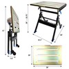 Olympia Tools Adjustable Welding Table with Wheels Portable Steel Stand
