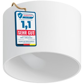 MATO Surface-Mounted Spotlight GX53 White – Extra Flat & Modern – Diameter 80 x 60 mm – Surface Mounted Spotlight with GX53 Socket – Aluminium Ceiling Spotlights Surface-Mounted 230 V, Surface Mounted