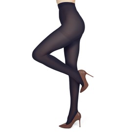 Melas Mujer opaco de microfibra Shaper Tights, Azul marino oscuro, XXXX-Grande