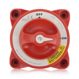LOCADENCE 350A Battery Disconnect Switch, Waterproof Master Isolator Cut Off Switch, Battery Power Cut Master Switch Disconnect Isolator with 4 Studs for Boats Small Yachts Rvs Camper Trucks Cars
