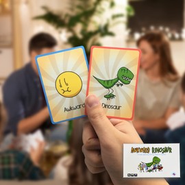 Awkward Dinosaur Side-Splitting Party Improv Card Game for Family Night, Drama Classroom, Group Dates by Tri-Pop Games