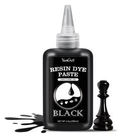 Black Epoxy Resin Pigment Paste - 4.5oz Concentrated Black Resin Dye Paste for DIY Art, UV Jewelry Making, River Table - Solid Color Pigment Paste for Painting, Coaster, Crafts