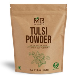 MB Herbals Tulsi Powder | 1 LB | 454g / 16 oz | Ocimum Sanctum Tulasi