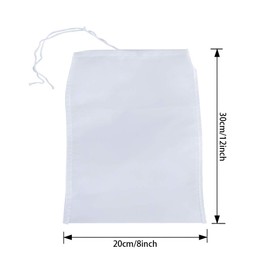 3Pcs Reusable Filter Bags Mesh Nylon Bags for Nut Milk, Coffee, Juice 74 Micron 8" x 12"