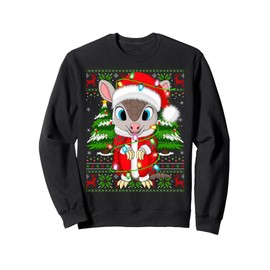 Armadillo Christmas Lights Santa Costume Ugly Xmas Sweaters Sweatshirt