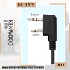Retevis Two Way Radio Earpiece with Mic, Retractable coil Earpiece
