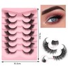 7 Pairs of 3D False Eyelashes, Cat Eye, Artificial Eyelashes,