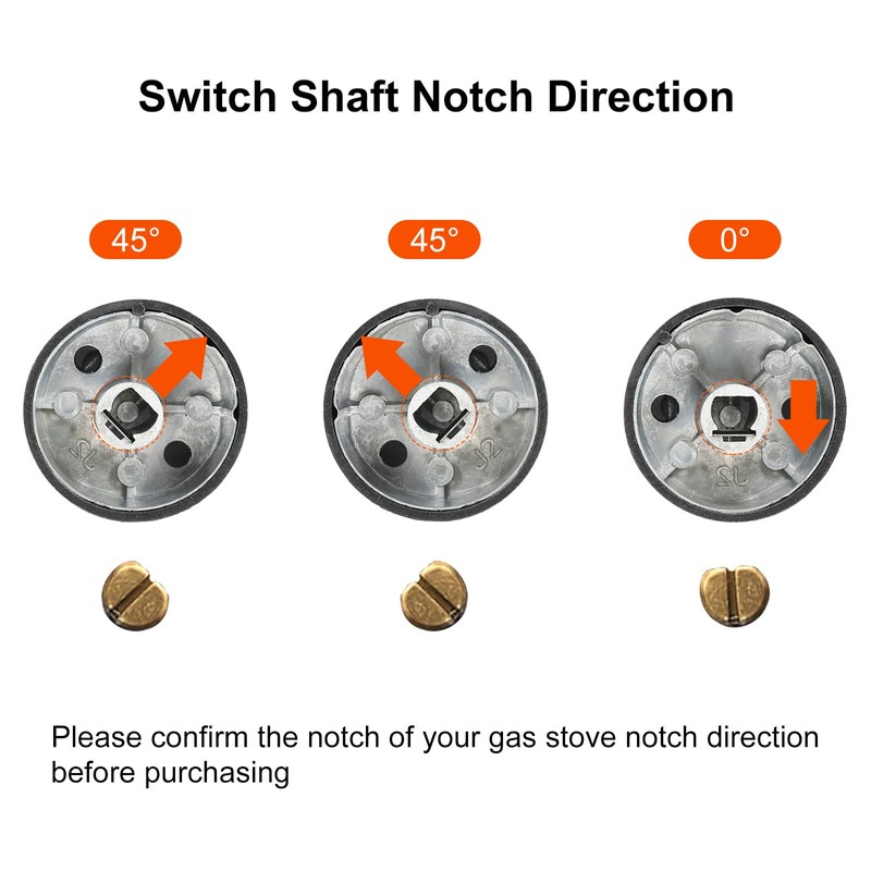 MECCANIXITY Stove Knob Replacement 40mm x 20mm 0 Degree Cooktop