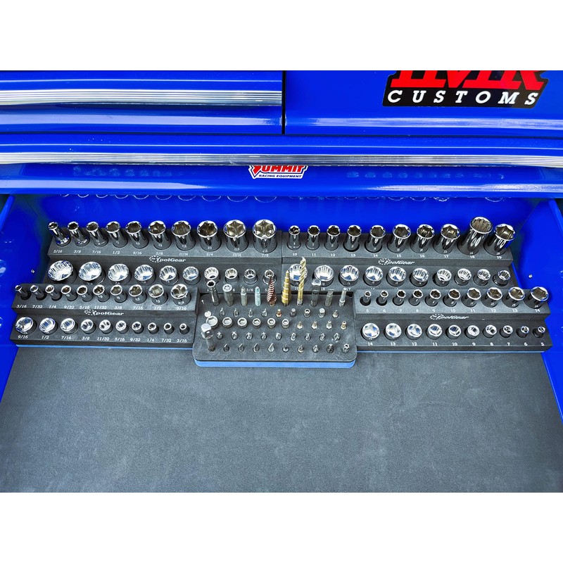 ToolGear Socket Organizer, Easy to Read Size labels, 80 sockets