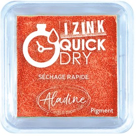 Aladine 19534 Izink Quick Dry Ink Pad, Orange, 5 x 5 cm