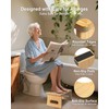 Foldable Toilet Stool, 7 Inches Bamboo Toilet Stool Squat for