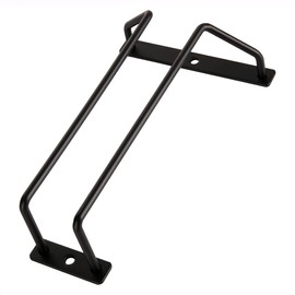 Dianoo 18cm ブラック ワイングラスラック キャビネット下 ワイングラスホルダー 棚下、バーダイニングルーム用ハンギングステムウェアホルダー 1列