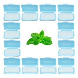 12 Boxes Dental Wax for Braces, Brace Wax Orthodontic, Gum Ortho Wax Dental Wax for Braces Wearer and Patients for Oral Care Protection Oral Care Teeth Braces 60PCS Whit 2 Applicator Tools(Mint Scent)