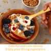 YIHAOH Pack of 24 egg spoons, colourful yoghurt spoons, small