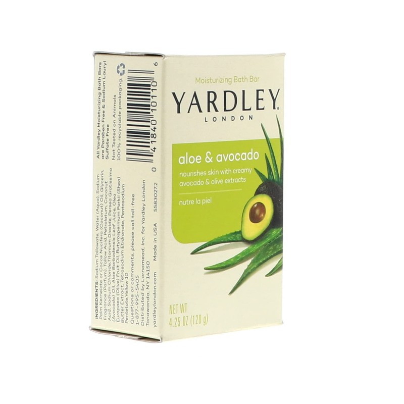 Yardley Aloe Avocado Bath Bar 4oz 5 Pack