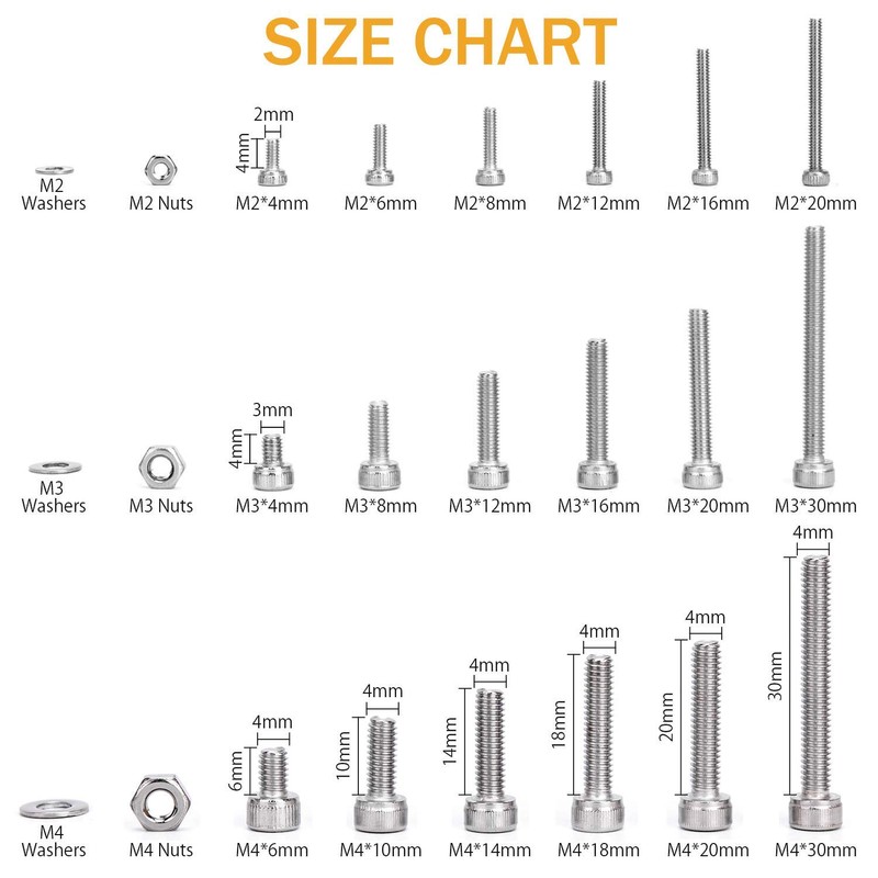 Vigrue M2, M3, M4, M5 screw set