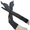 PAX-ASIAN #981 Women's UV Protection Sun Protection Arm Cover Long Slip Resistant Gloves Polka Dot #981 (Black), Black