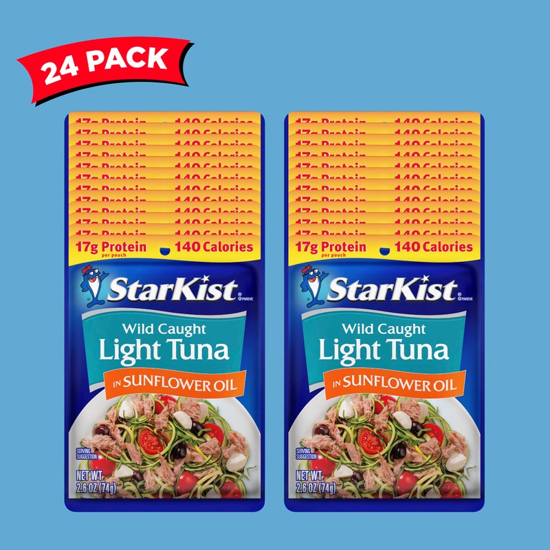 StarKist Chunk Light Tuna in Sunflower Oil, 2.6 oz Pouch