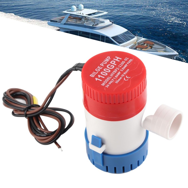 Bilge Pump, 1100GPH DC Submersible Bilge Pump Marine Boat Accessory