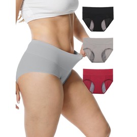 LOSWIE Incontinence Zero-Leak Underwear for Women, 60ml Absorbency Seamless Comfort-Stretch Hi-Waist, Leakproof & Washable Postpartum Panties, Holds Up to 8 Regular Tampons