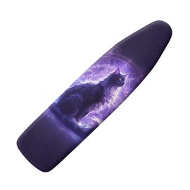 Oamsistay Stylish Iron Board Covers Padding Decorative Covers for Most Iron Boards Ironing Pad Protector Household Ironing Board Cover Black Cat Designs